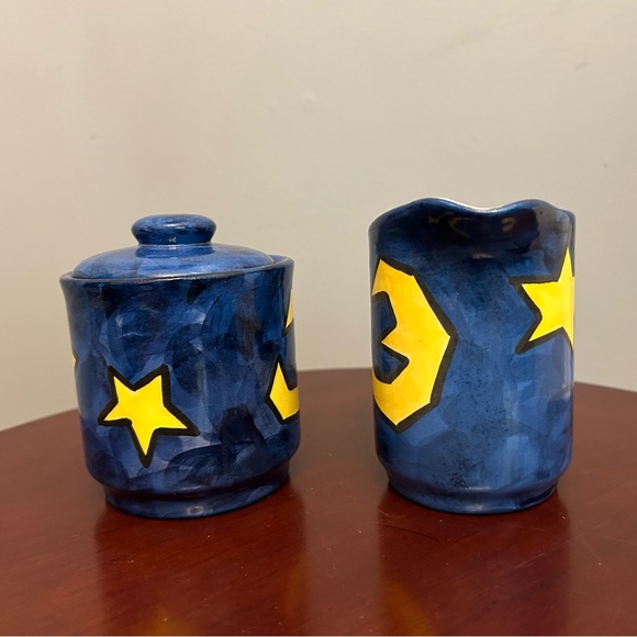 Vintage Carrie Wroot Ceramic Cream & Sugar Set - Picture 2 of 5